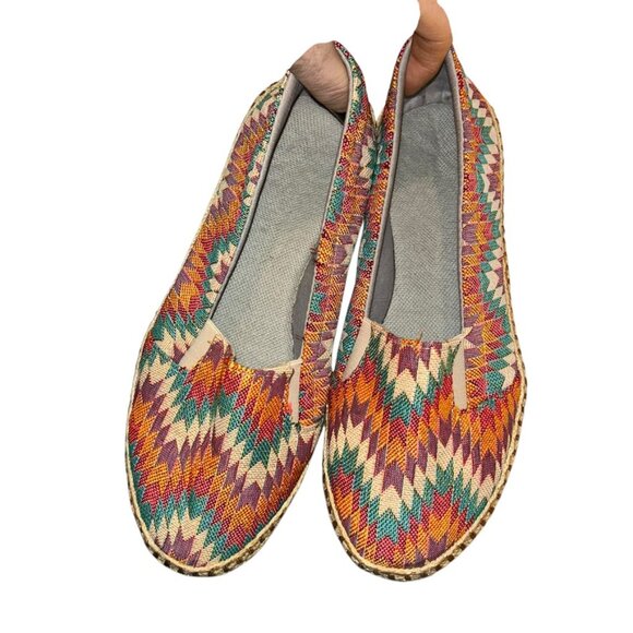 Classic Spanish Rainbow chevron Espadrilles slip on lighweight shoes 40 … - Picture 2 of 7